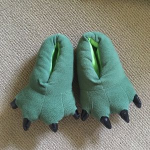 Green Monster/ Dinosaur Slippers